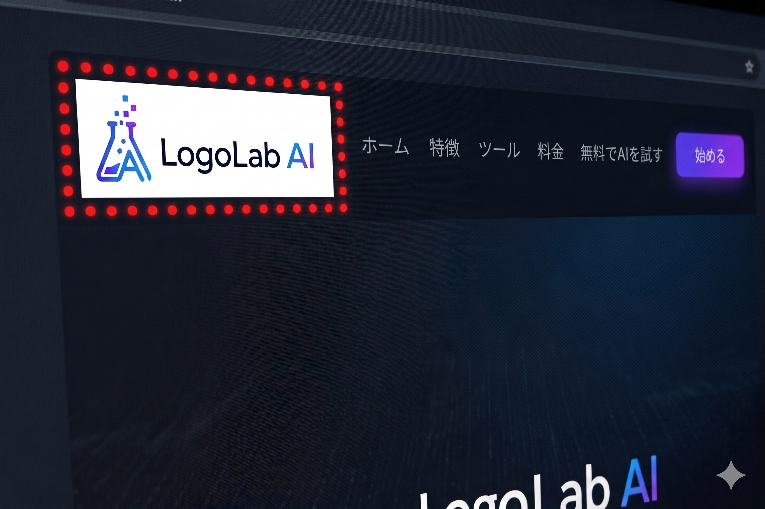 画像生成AIの出力 PNG。ダークヘッダー上に白い余白が四角く浮いている例
